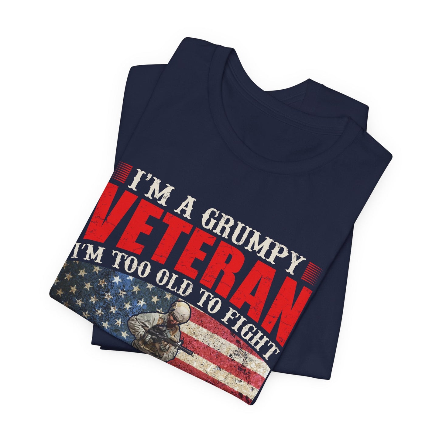 Army Veteran Patriotic Graphic Design Unisex Cotton T-Shirt v38