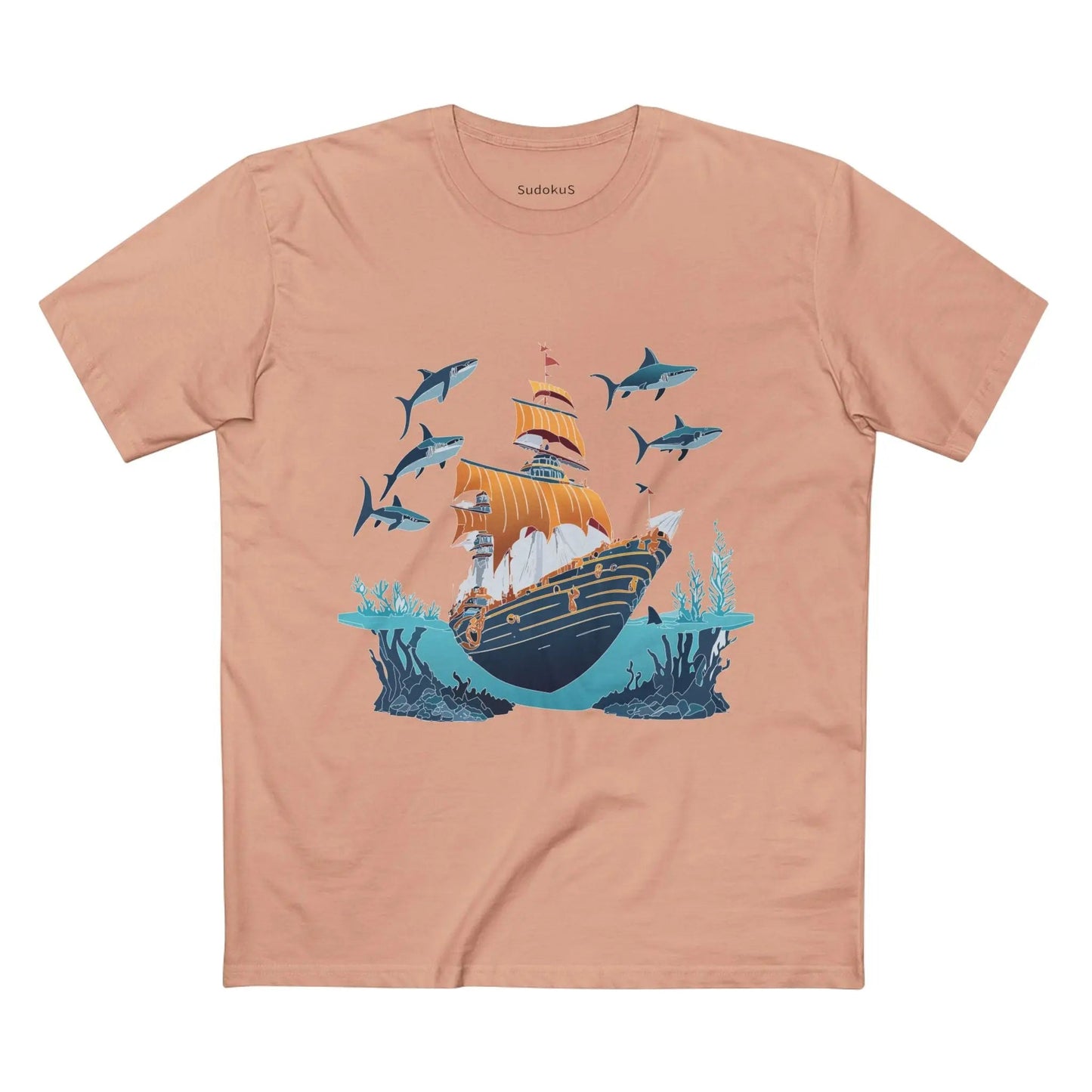 Ocean Coast Graphic Unisex 100 Cotton Staple Tee 27