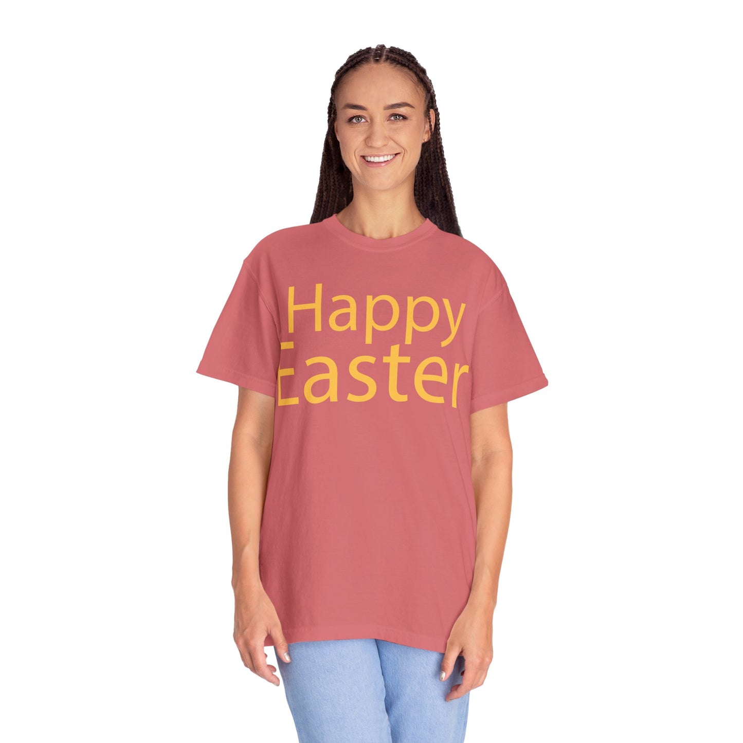 Happy Easter T-Shirt, Tee Shirt with Easter Signature, T Shirt with Easter Prints, Tee Shirt with Easter Design