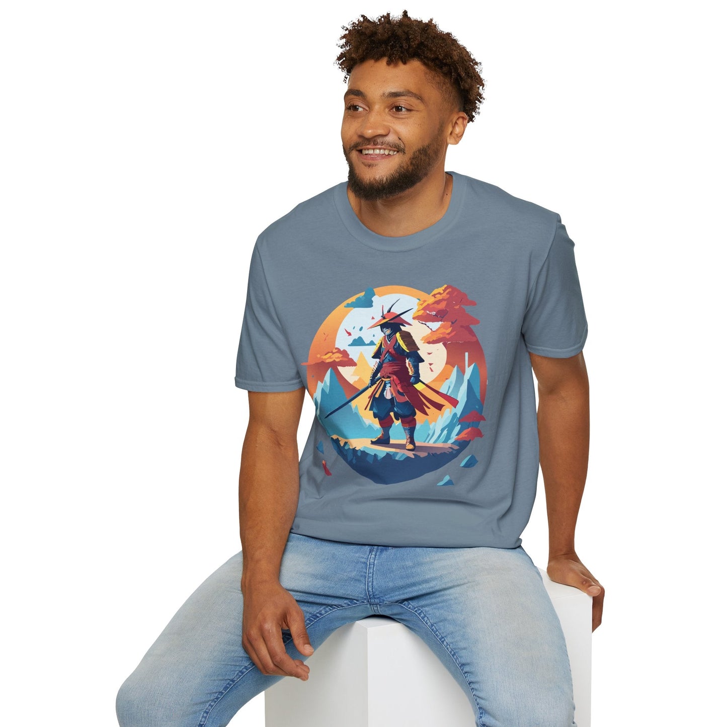 Samurai Shirt Unisex Tee Gildan Softstyle 64000 100 Percent Ring Spun Cotton Lightweight
