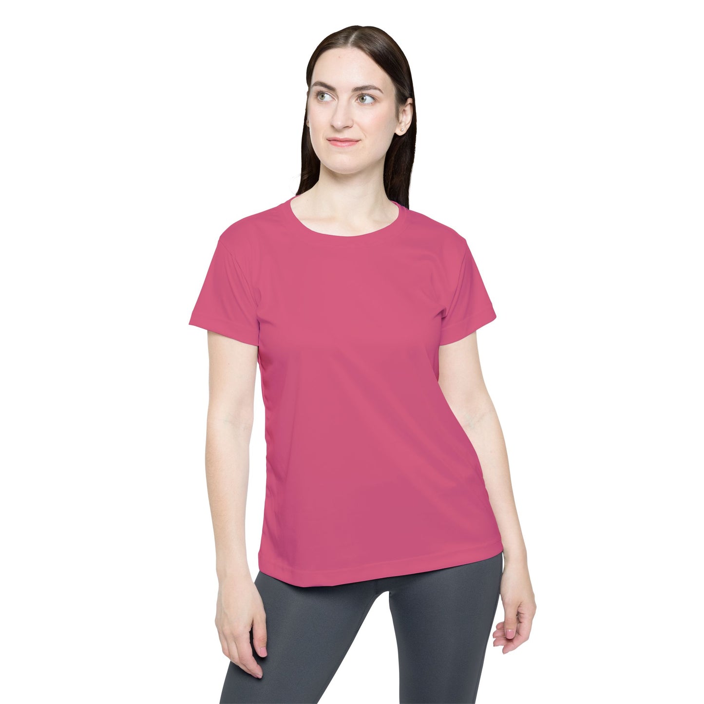 Blush Rose Web Women's Sports Jersey Short Sleeves 100% Poly Solid Rose Color Print Athletic Tee