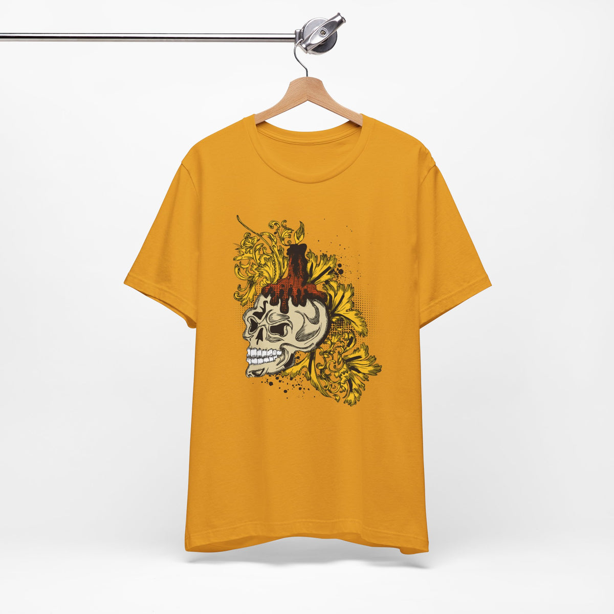 Rock Skull Graphic Design Tee, Skull Shirt, Vintage Tees, Art Design T-Shirt, Vintage Graphic Tee, Art Shirts with Skulls 3