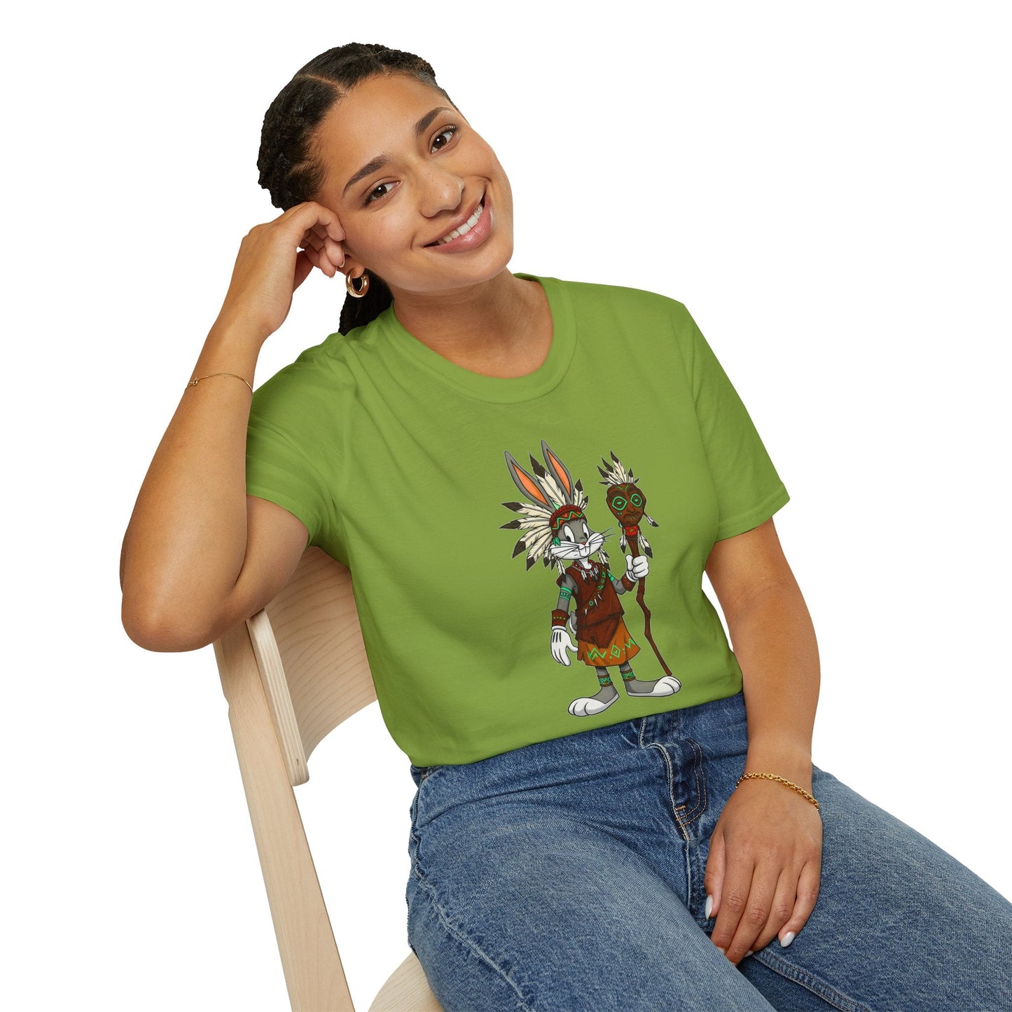 Bugs Bunny T Shirt Unisex Cartoon Character Design Gildan Softstyle 64000 Tee All Sizes