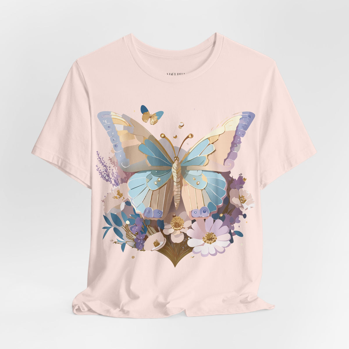 Butterfly Graphic Unisex Cotton Bella+Canvas Tee with Art Design n05