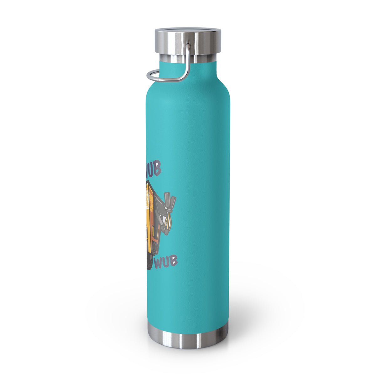 22oz Copper Insulated Water Bottle with Cartoon Design - CV63