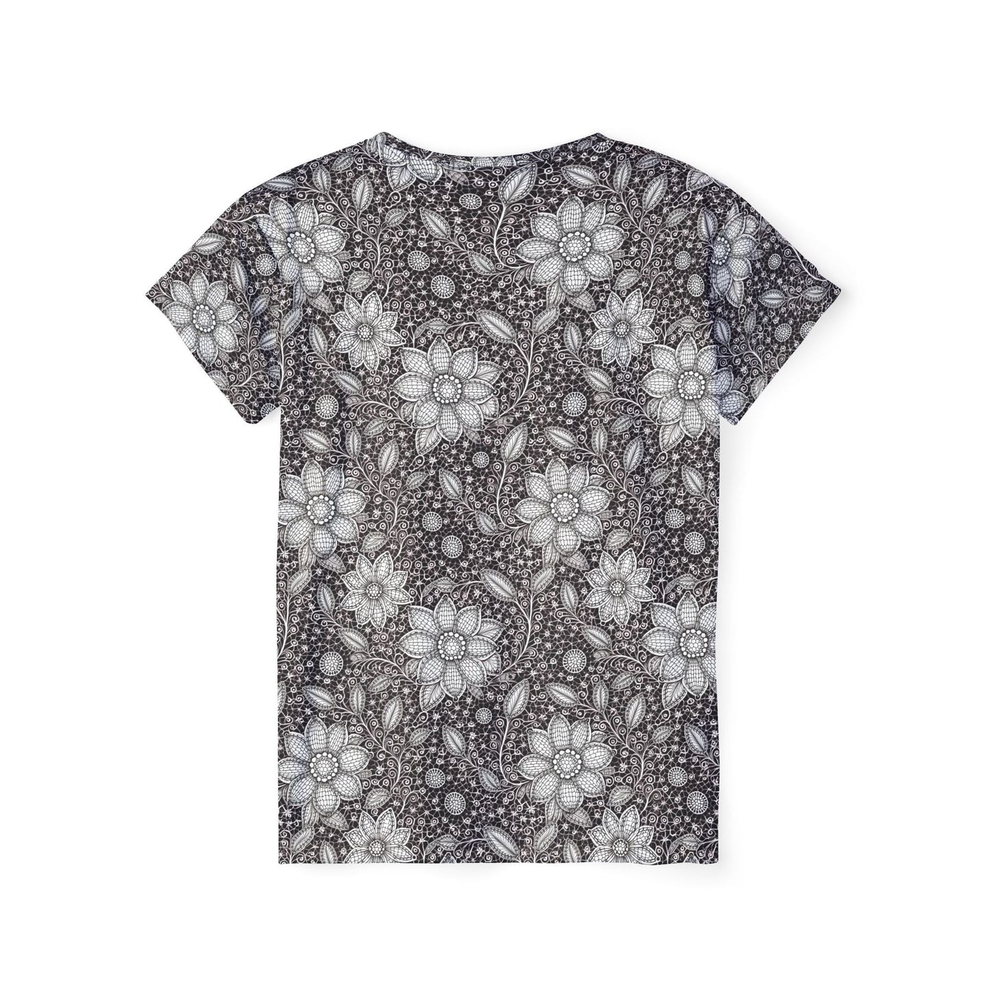 Women Poly T-Shirt with Lace Print 7
