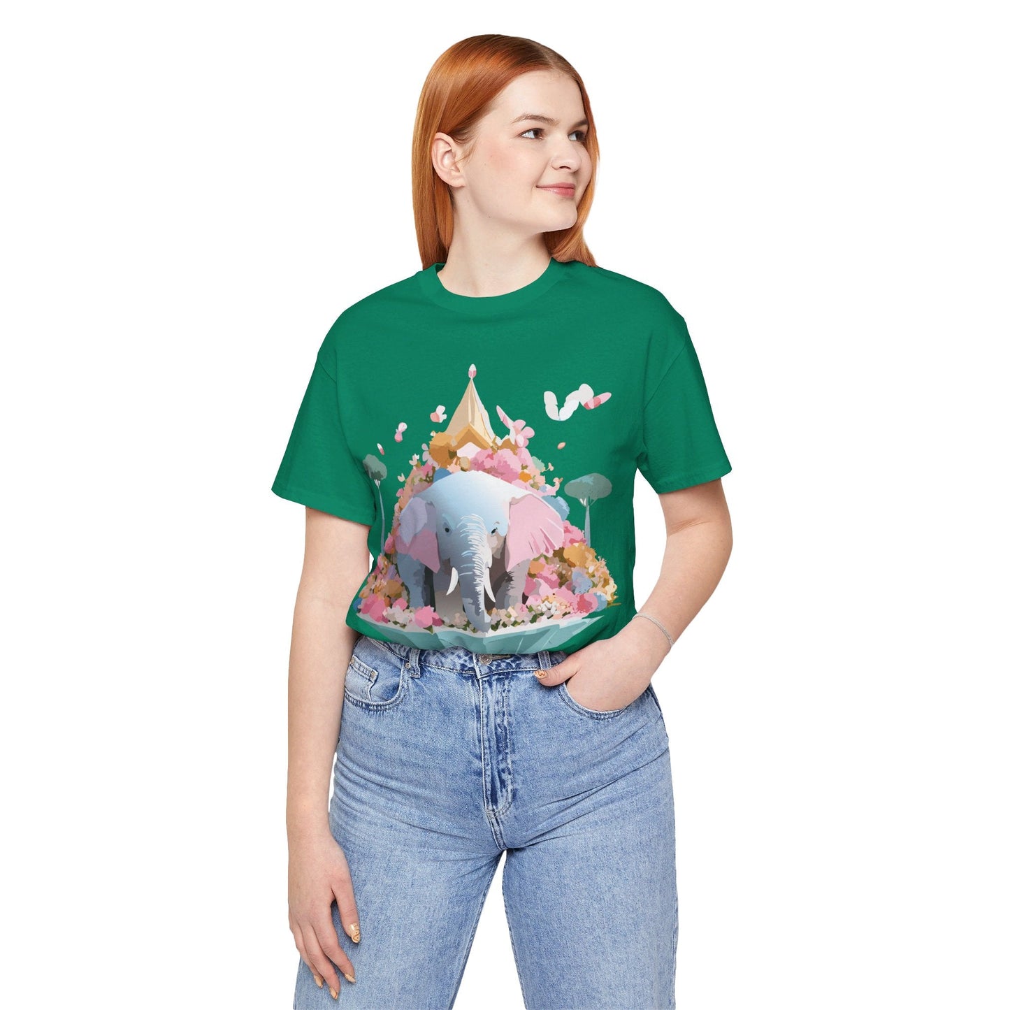 Elephant Graphic Tee Adelpha Unisex Short Sleeve Vintage Inspired Art Design Premium