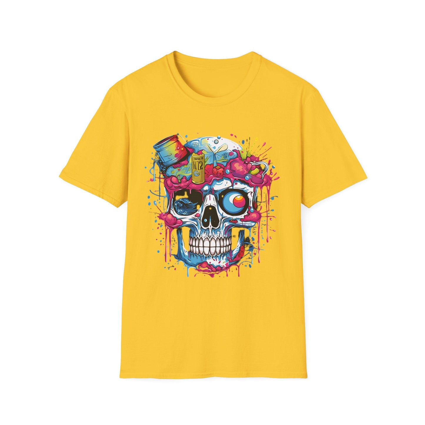 Skull Graphic Tee Shirt Unisex Skeleton Shirt Softstyle Cotton Comfort Everyday Wear Durable
