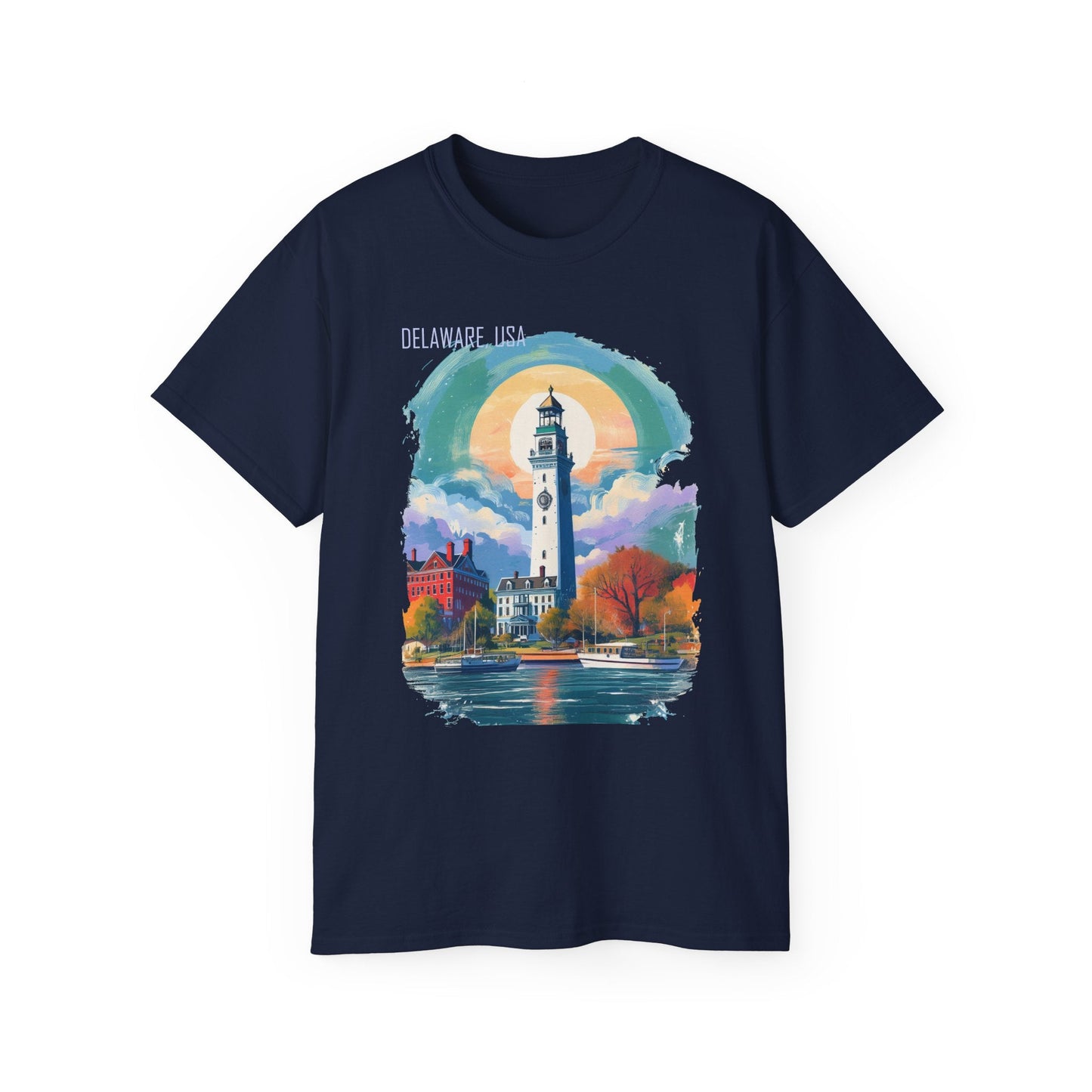 Delaware Graphic Unisex Cotton T‑Shirt 1