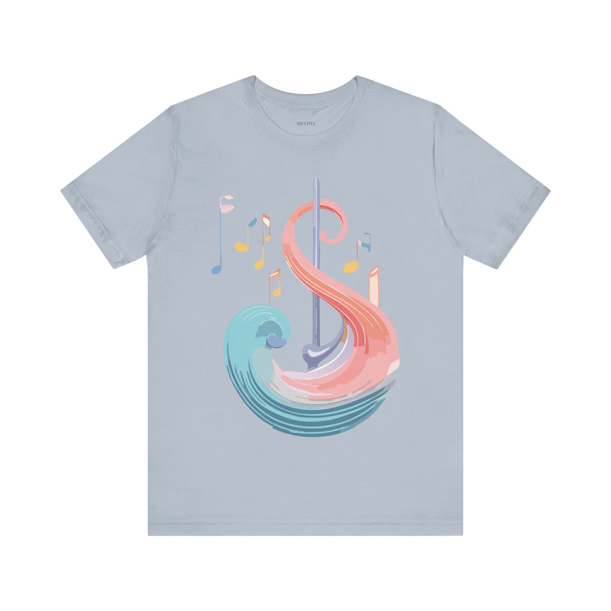 Music Graphic Unisex Cotton Bella+Canvas Tee with Art Design n181
