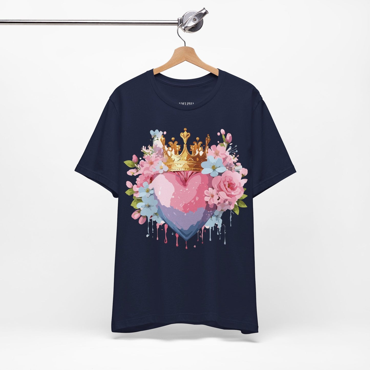 Valentine Day Graphic Unisex 100 Cotton Vintage Artwork with Love and Flower Design Tee 18