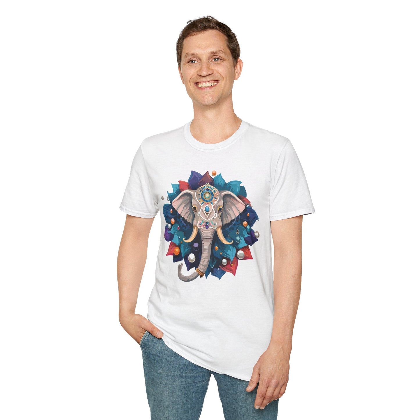 Elephant T Shirt Unisex Softstyle 64000 Short Sleeve Cotton Tee Comfortable Everyday Wear