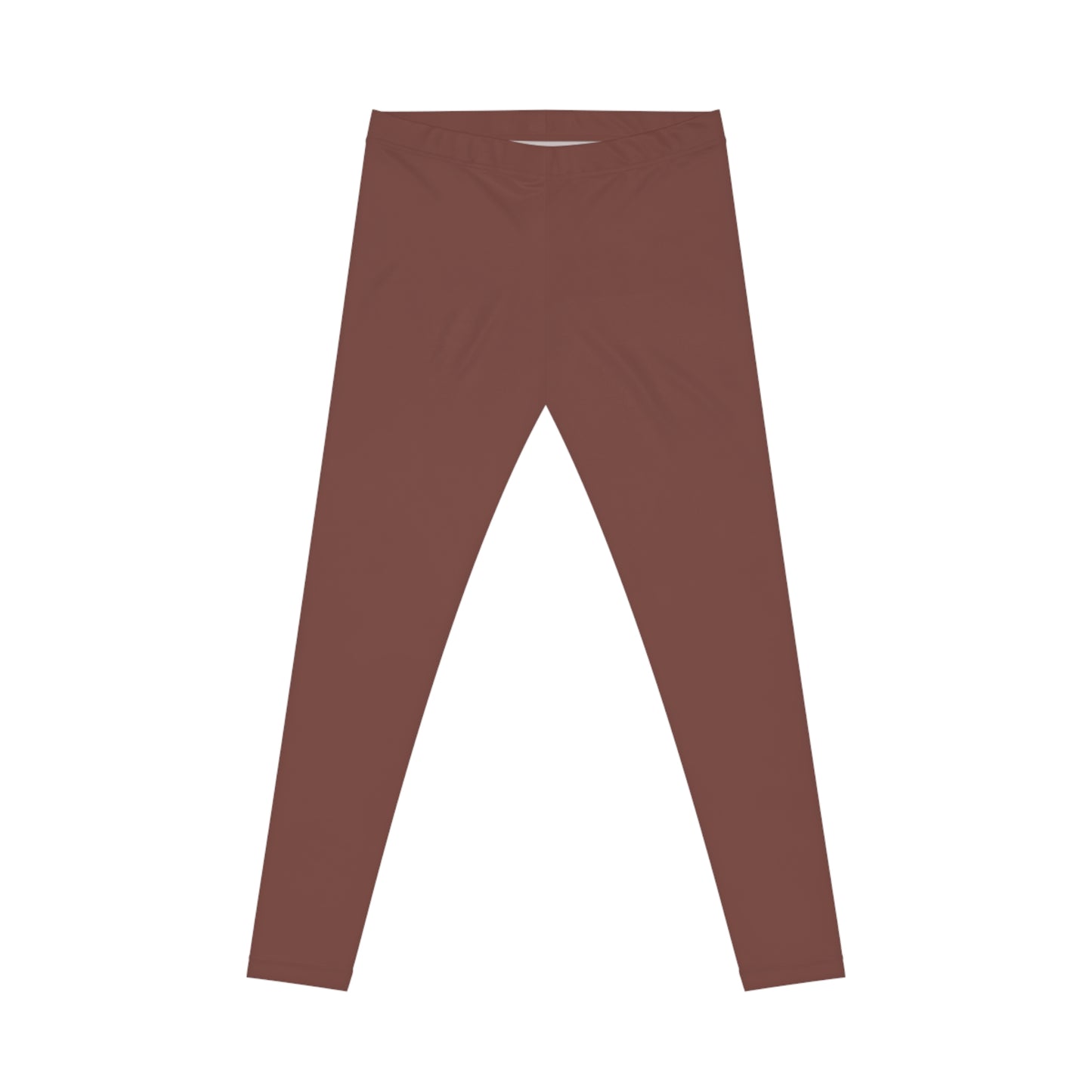 Dark Cooper Color Women's Poly-Span Casual Leggings XS-2XL