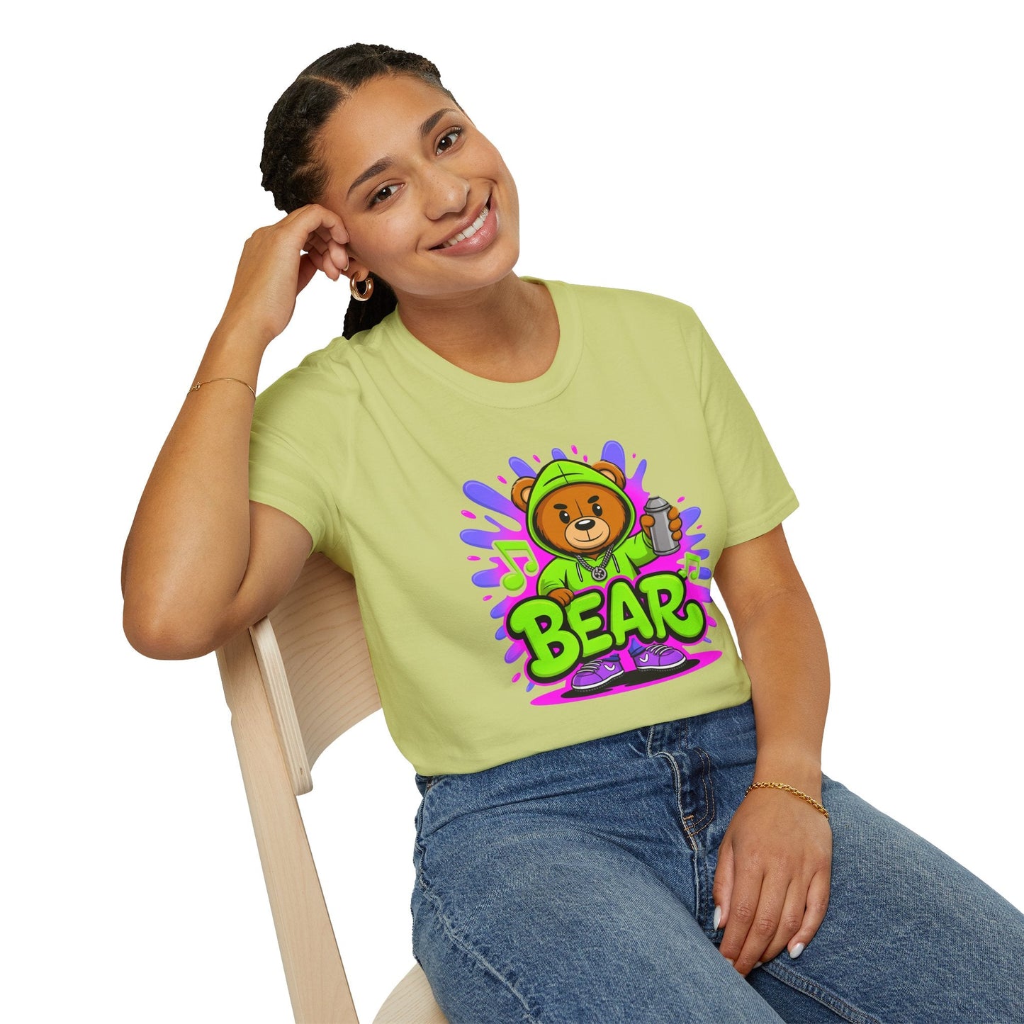 Cartoon Animation Shirt For Unisex Cotton Gildan Softstyle Tee With Funny Animals