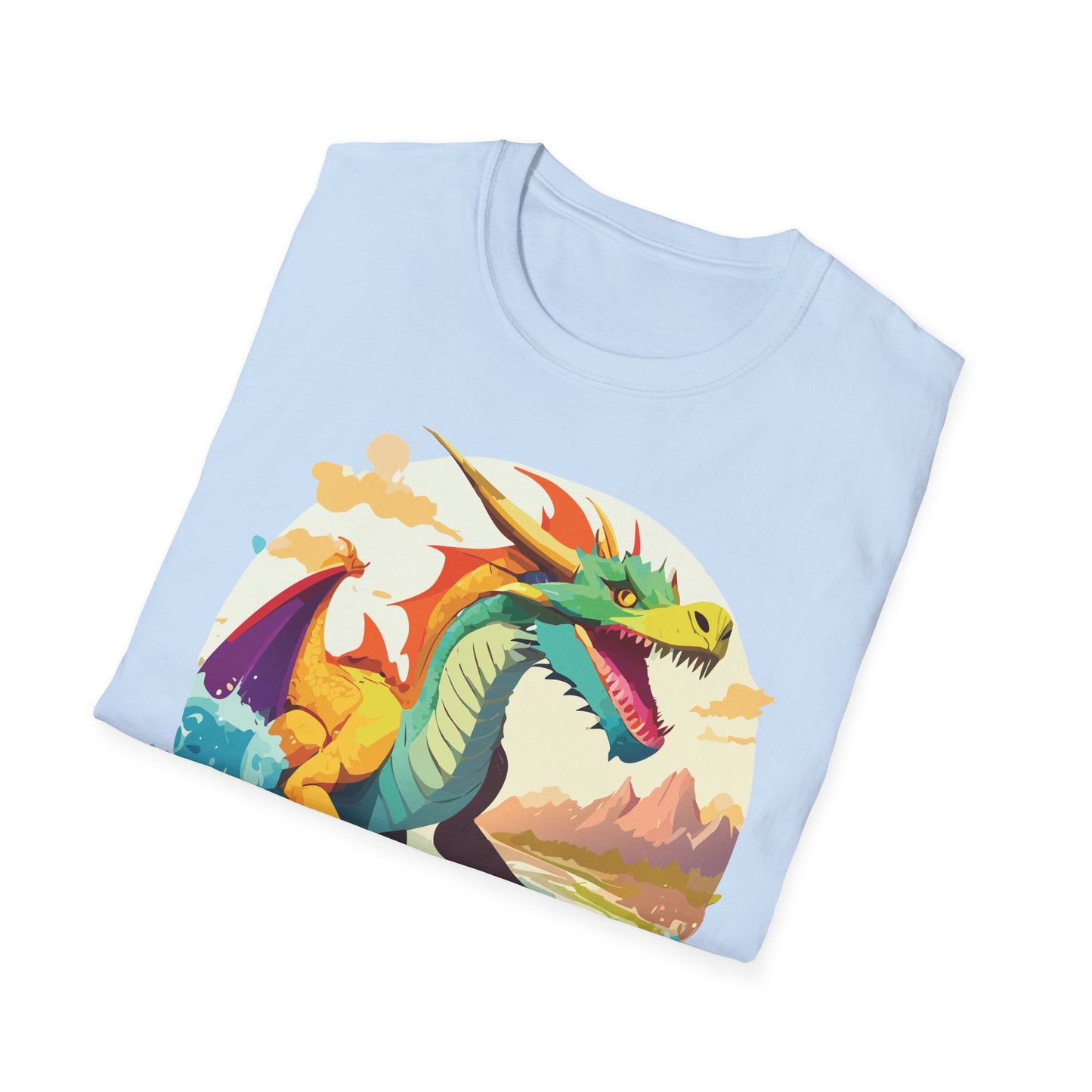 Dragon T Shirt Unisex Animal Print Dragon Shirt Gildan Softstyle Cotton Tee 64000