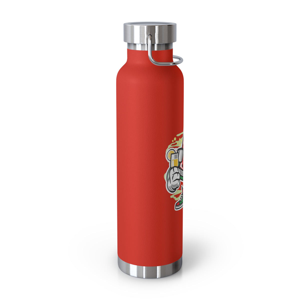 22oz Copper Insulated Water Bottle with Cartoon Design - CV59