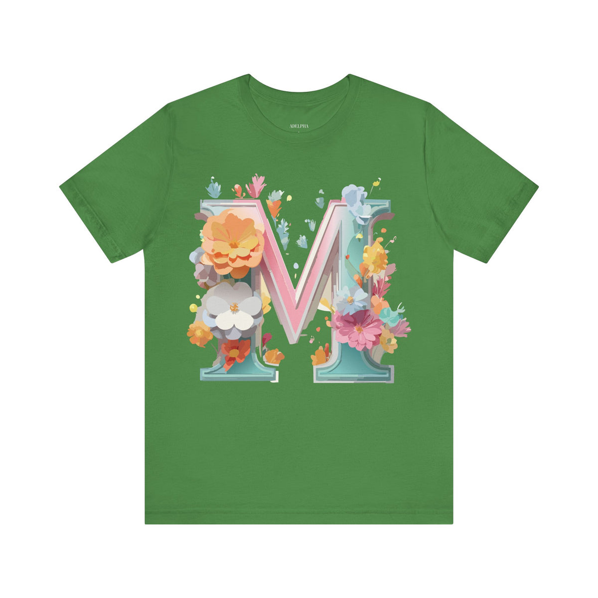 Letter M Graphic Unisex Cotton Bella+Canvas Tee with Art Letter Design