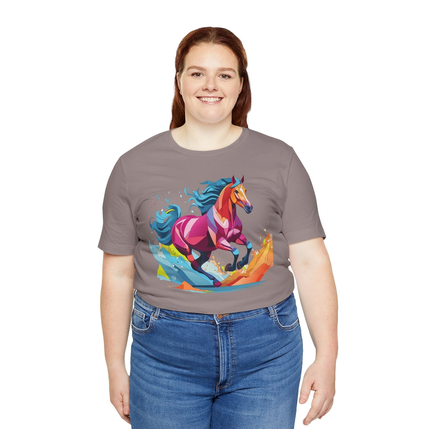 Unisex Animal Tee Shirt With Wild Animals Art Design Short Sleeve Casual Wear Everyday