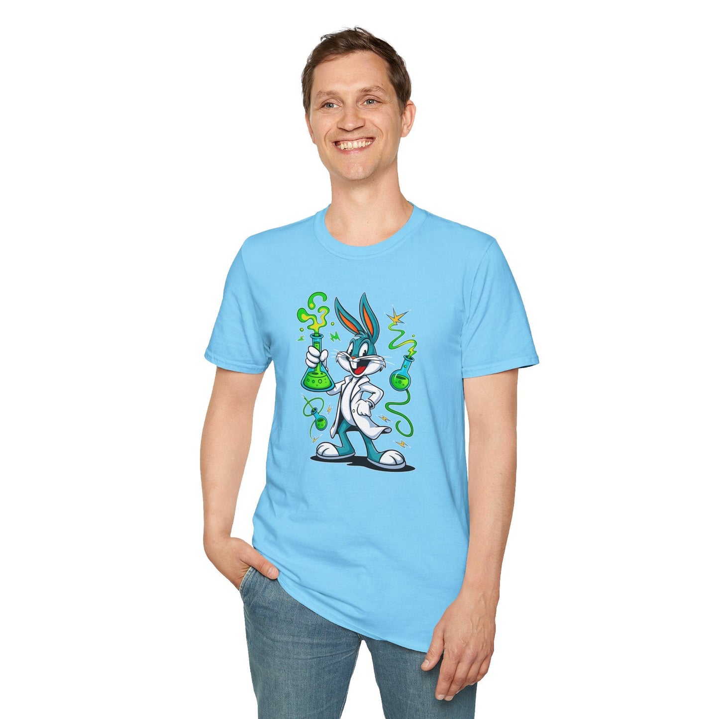 Bugs Bunny T Shirt Cartoon Design Unisex Softstyle 64000 Tee Graphic Shirt Art Design