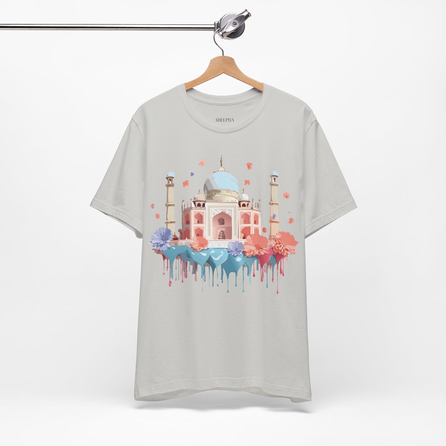Unisex Taj Mahal Graphic Tee Vintage Inspired Shirt By Adelpha Art Design Collection
