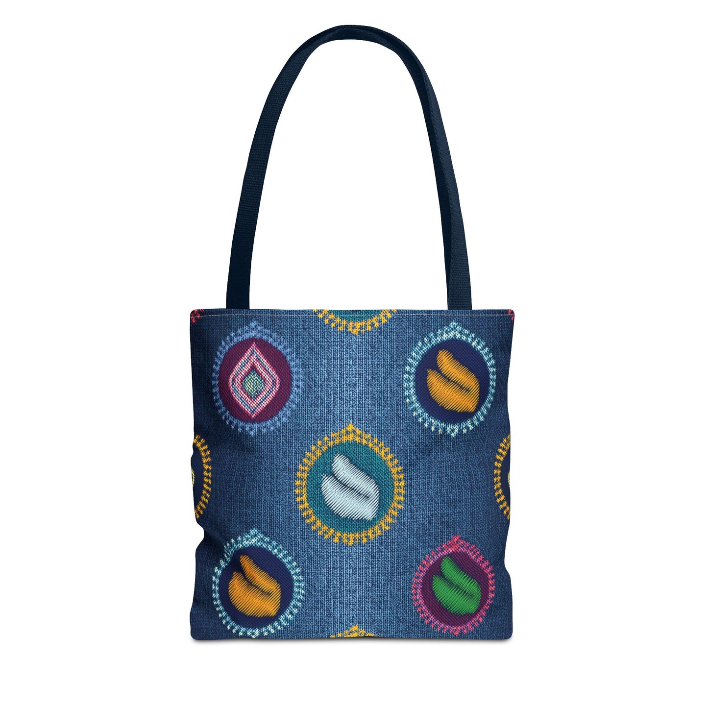 Diwali Graphic Denim Fabric Imitation Print Unisex Canvas Bag Poly Spun 3 Sizes Tote Bag 205-18