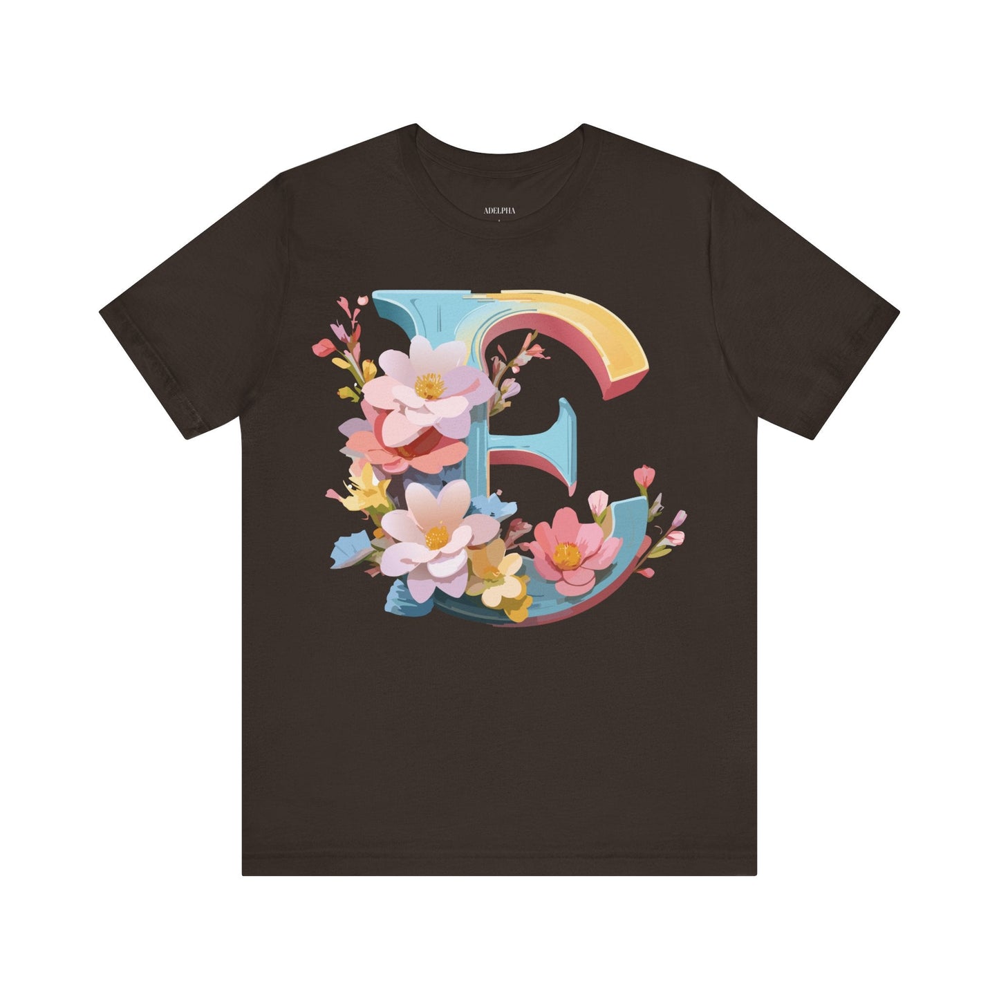 Letter E Shirt Unisex Graphic Tee By Adelpha Vintage Inspired Short Sleeve Casual