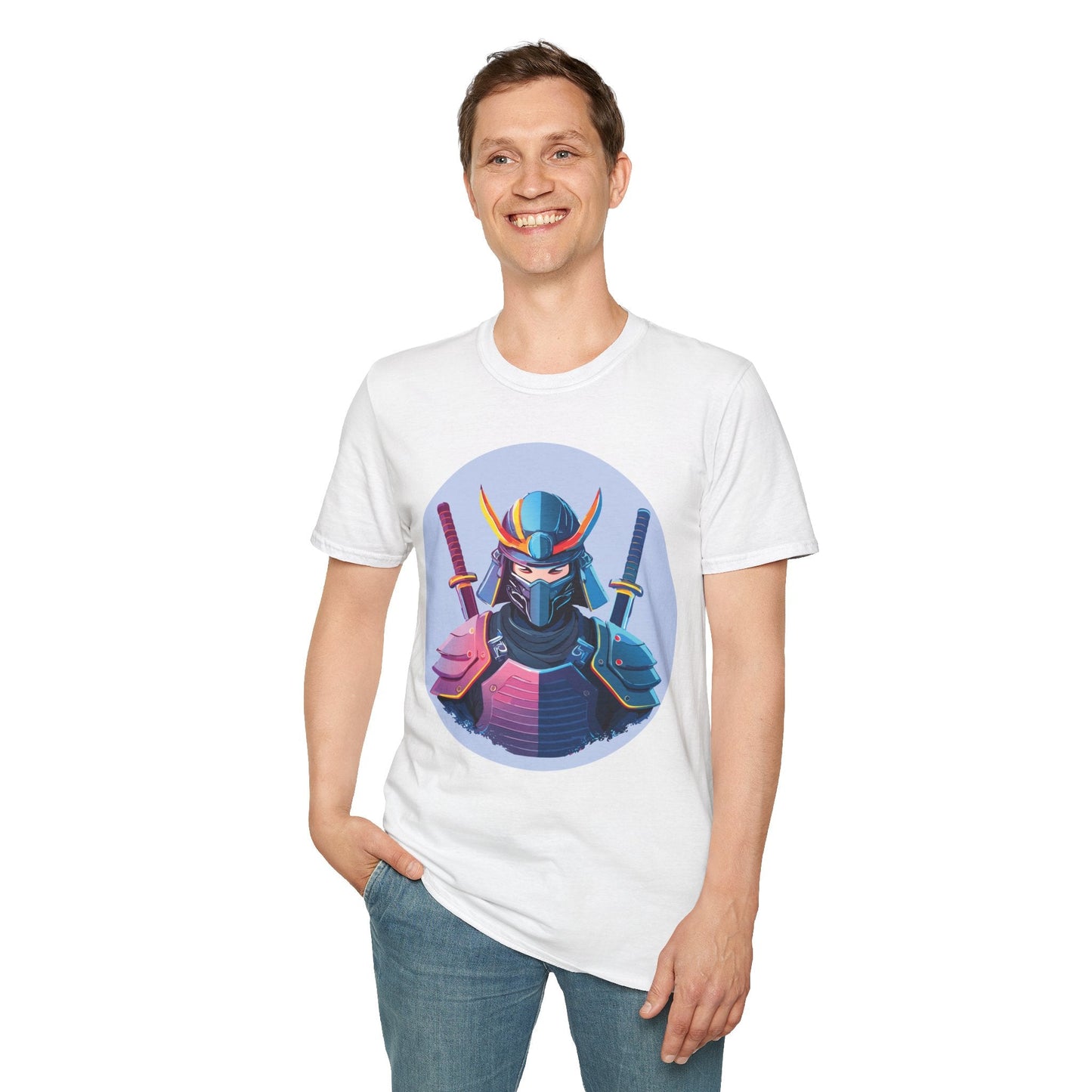 Samurai T Shirt Unisex Softstyle Gildan 64000 Breathable Cotton Tee For Everyday Wear