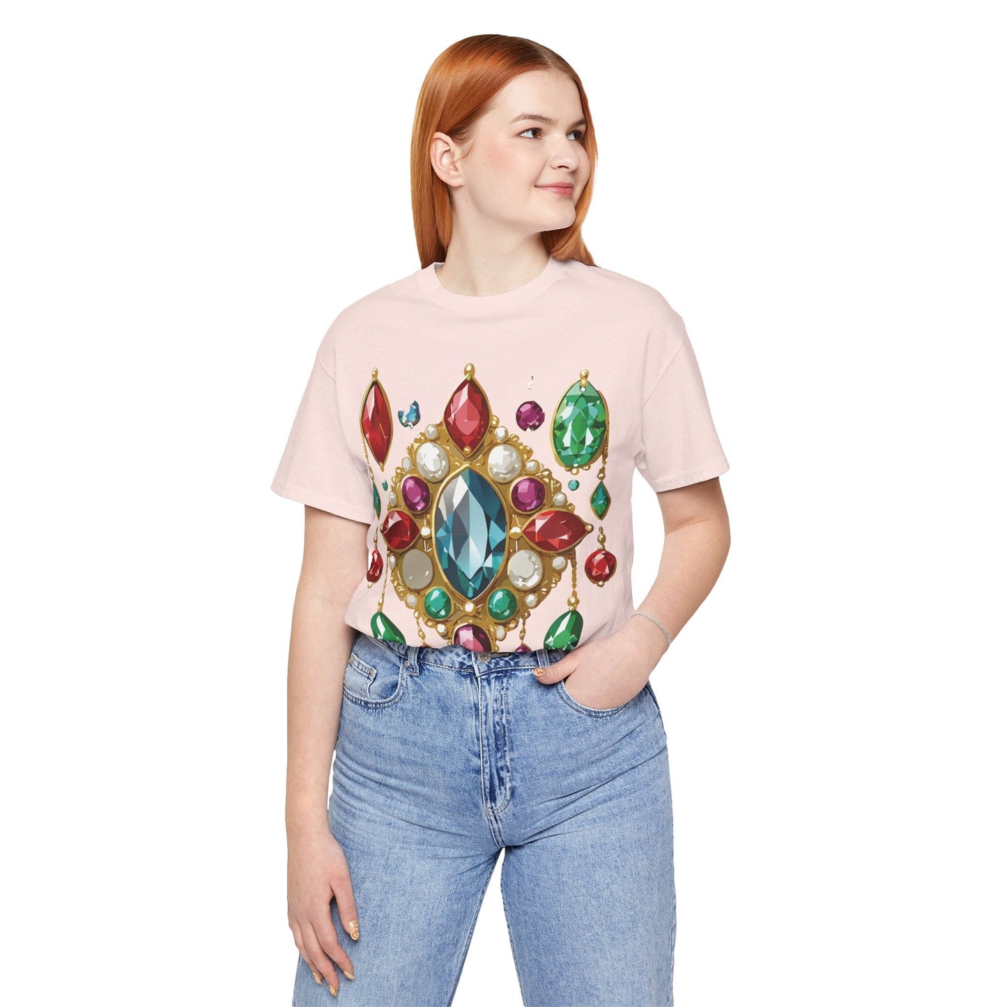 Jewelry Graphic Unisex 100 Cotton Vintage Treasure Art T-Shirt 44