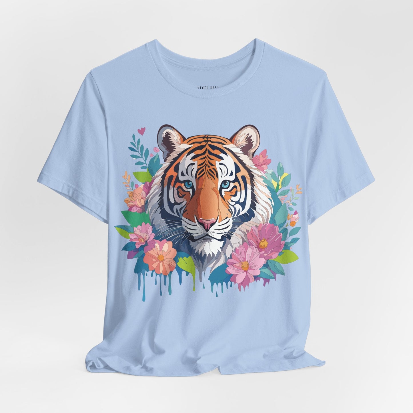 Tiger Graphic Unisex 100 Cotton Vintage Art with Animal Tee 2