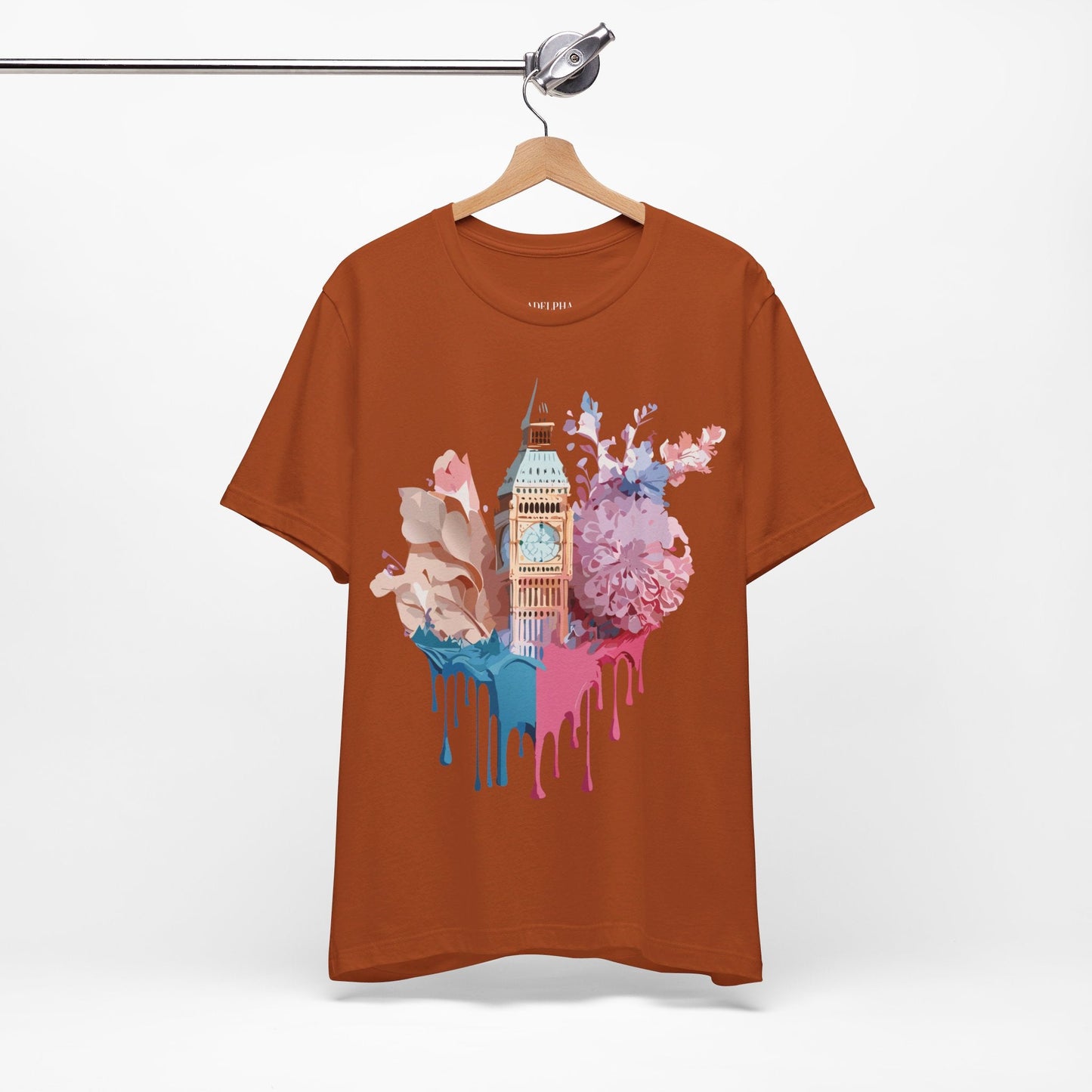 Adelpha Unisex London Tour Graphic Tee With Vintage Inspired Artwork Short Sleeve