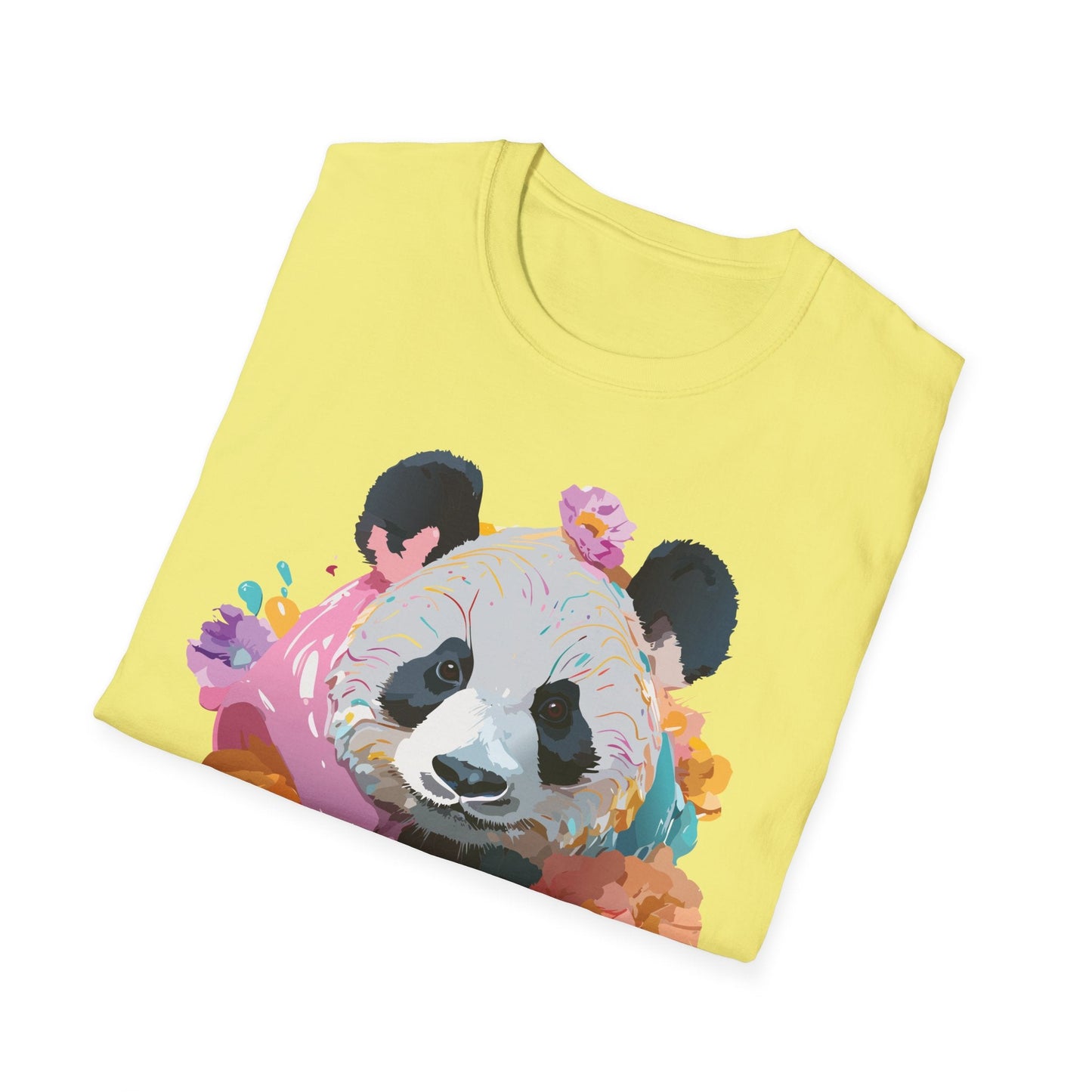 Gildan Softstyle Panda Shirt Unisex T Shirt With Panda Animal Design 100 Percent Cotton Tee