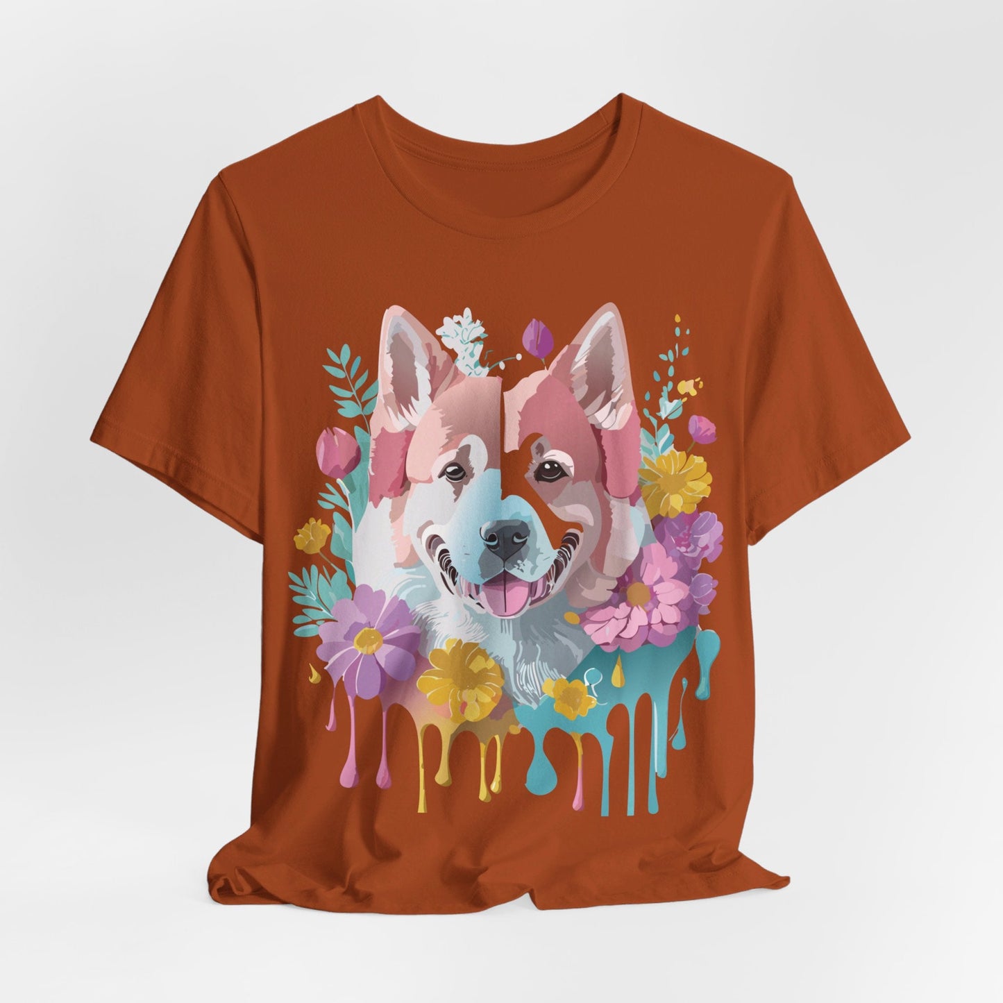 Dog Shirt Graphic Tee Unisex Short Sleeve Adelpha Art Design Vintage Inspired Artwork Edition