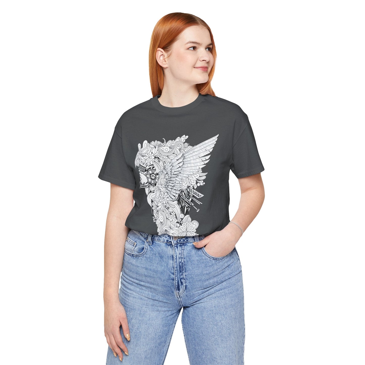 Eagle Illustration Graphic Unisex Cotton T-Shirt r26