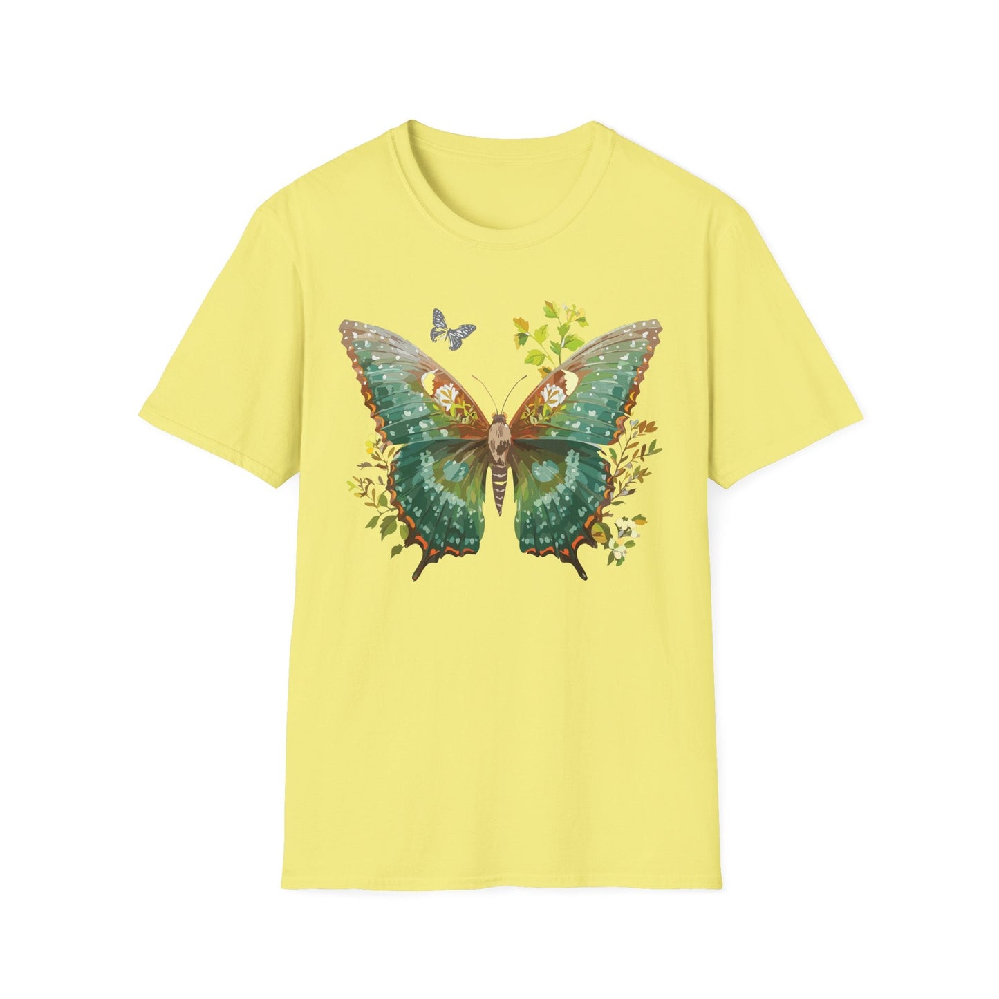 Butterfly Shirt Unisex T Shirt Monarch Print Gildan Softstyle 64000 Comfortable Everyday Wear