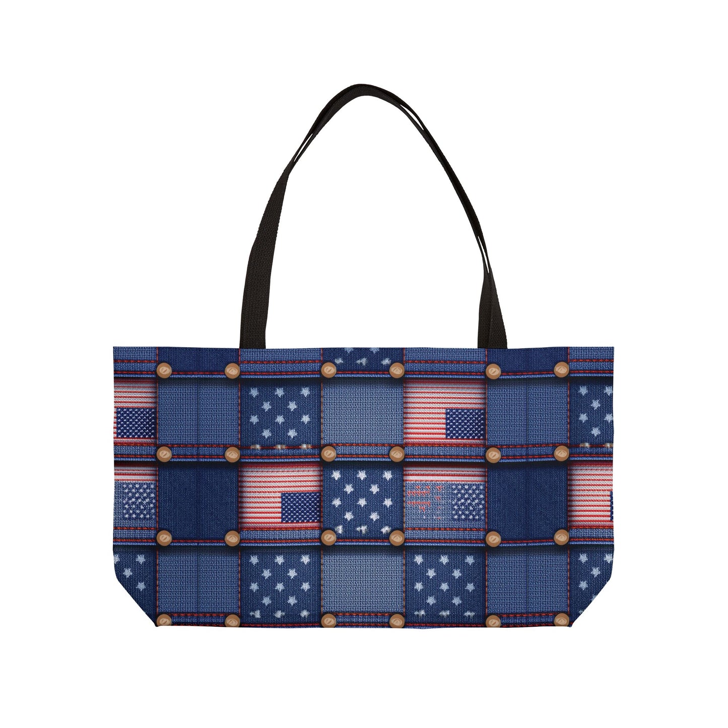 4th of July Denim Print Yoga Bag High-Quality 100% Spun Poly 24x13 Canvas Bag 71