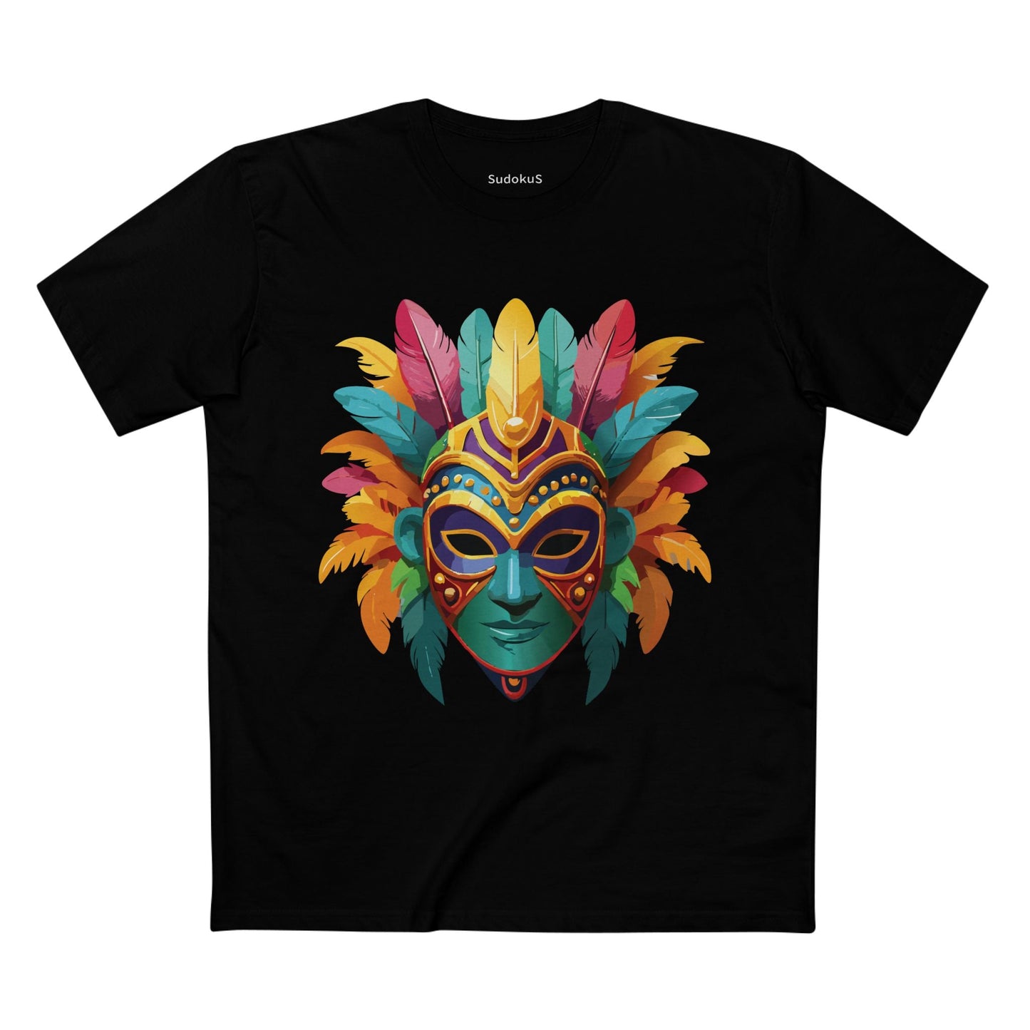 Mask Graphic Unisex 100 Cotton Staple Tee 1