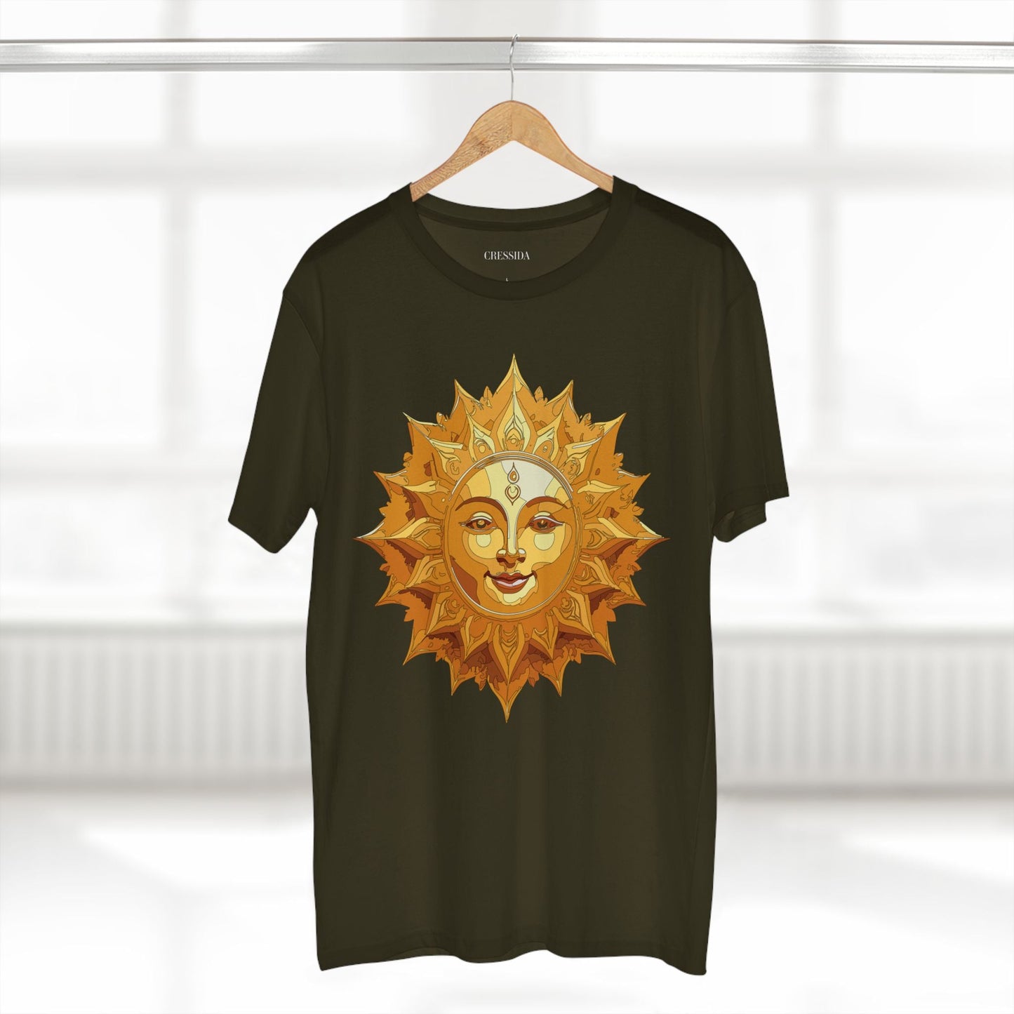 Gold Sun Graphic Unisex 100 Cotton T-Shirt with Golden Art Design 21