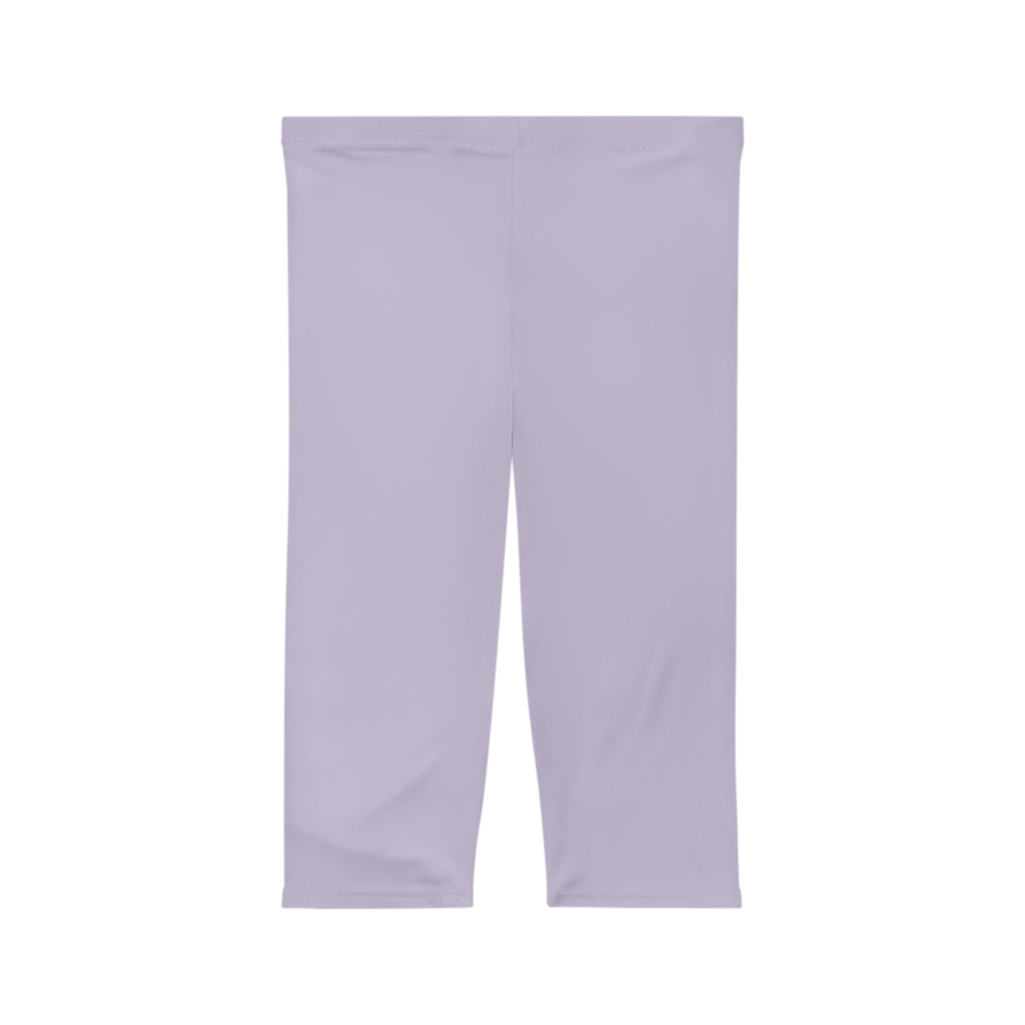 Fog Lilac Color Women's Brushed Suede Poly Span Casual Capri Leggings XS-2XL