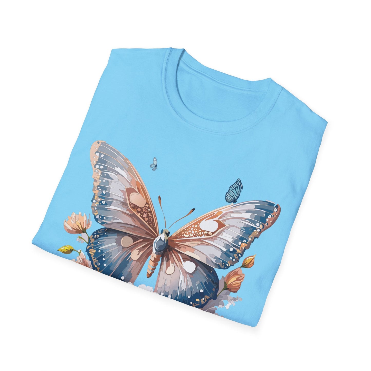 Butterfly Shirt Unisex Monarch Design Gildan 64000 Ring Spun Cotton Softstyle Tee For Comfort