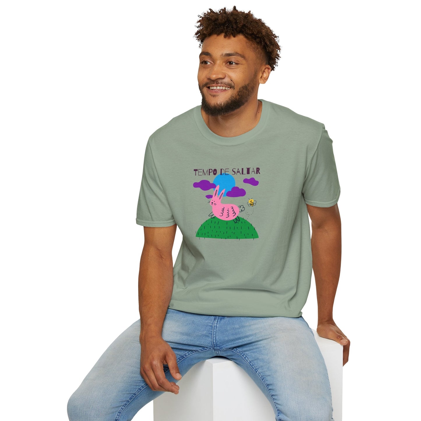 Funny Easter T Shirt Unisex Softstyle 64000 Art Design With Easter Prints 100 Percent Ring Spun Cotton