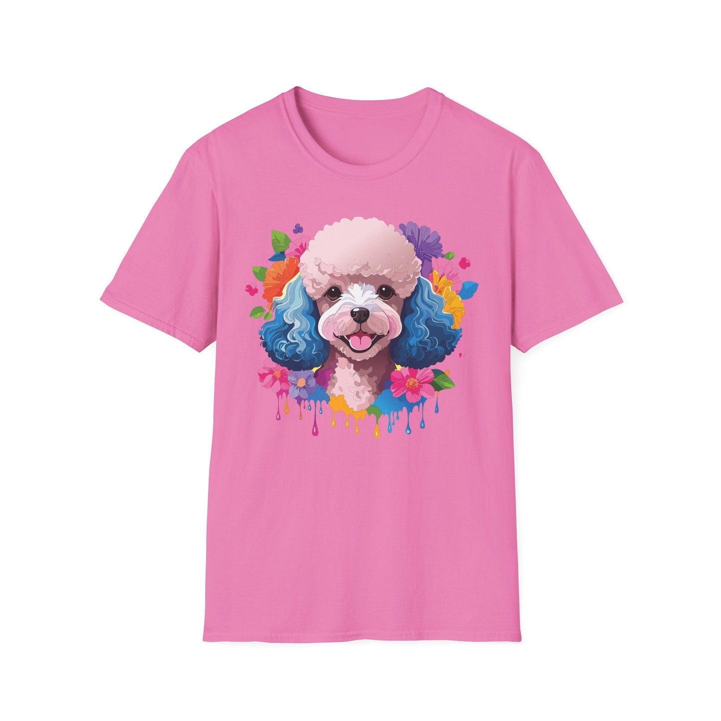 Unisex Dog Shirt Softstyle Tee 100 Percent Cotton Animal Print