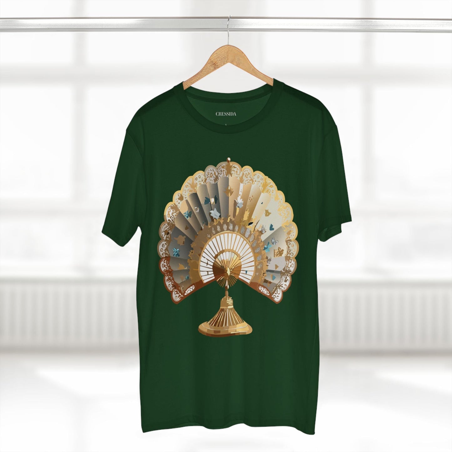 Antique Fan Graphic Design T-Shirt Unisex 100 Cotton Floral Carnival Artwork Tee 22