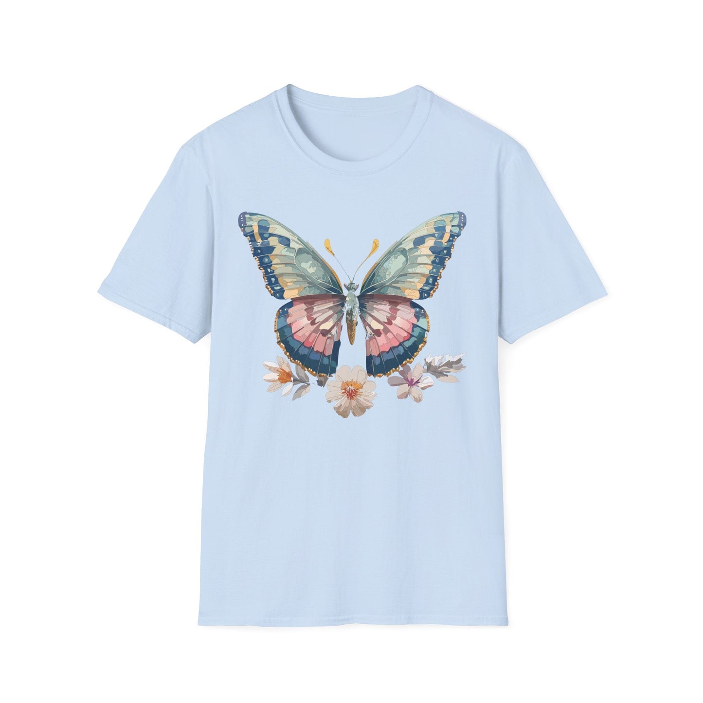Butterfly Shirt Unisex Monarch Design Gildan Softstyle 64000 Ring Spun Cotton Tee