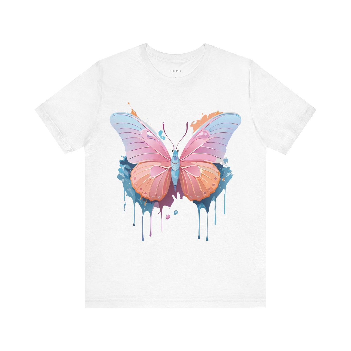 Butterfly Graphic Tee Unisex Short Sleeve Adelpha Vintage Art Shirt