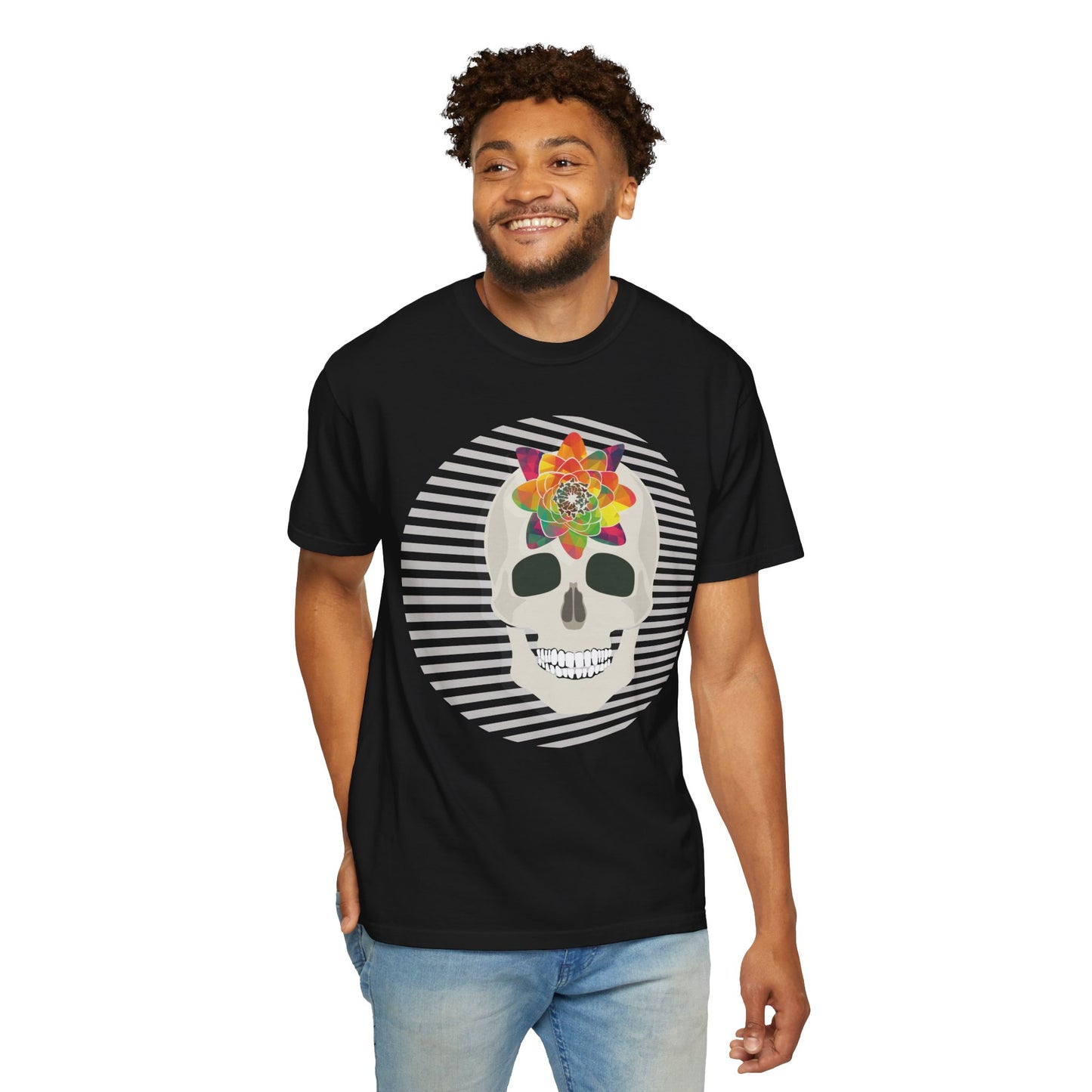 Unisex Cotton Tee Shirt with Skull