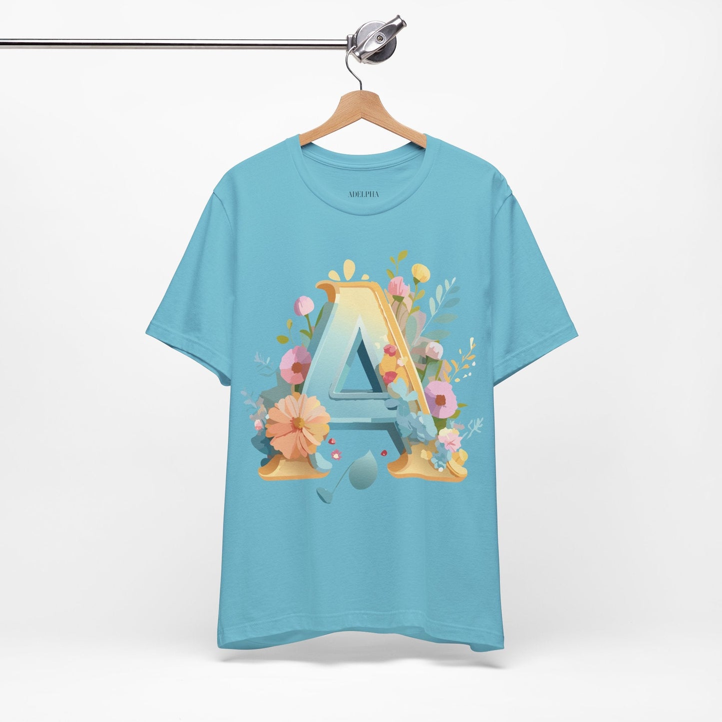 Letter A Shirt Graphic Tee Unisex Vintage Inspired Adelpha Art Jersey Short Sleeve
