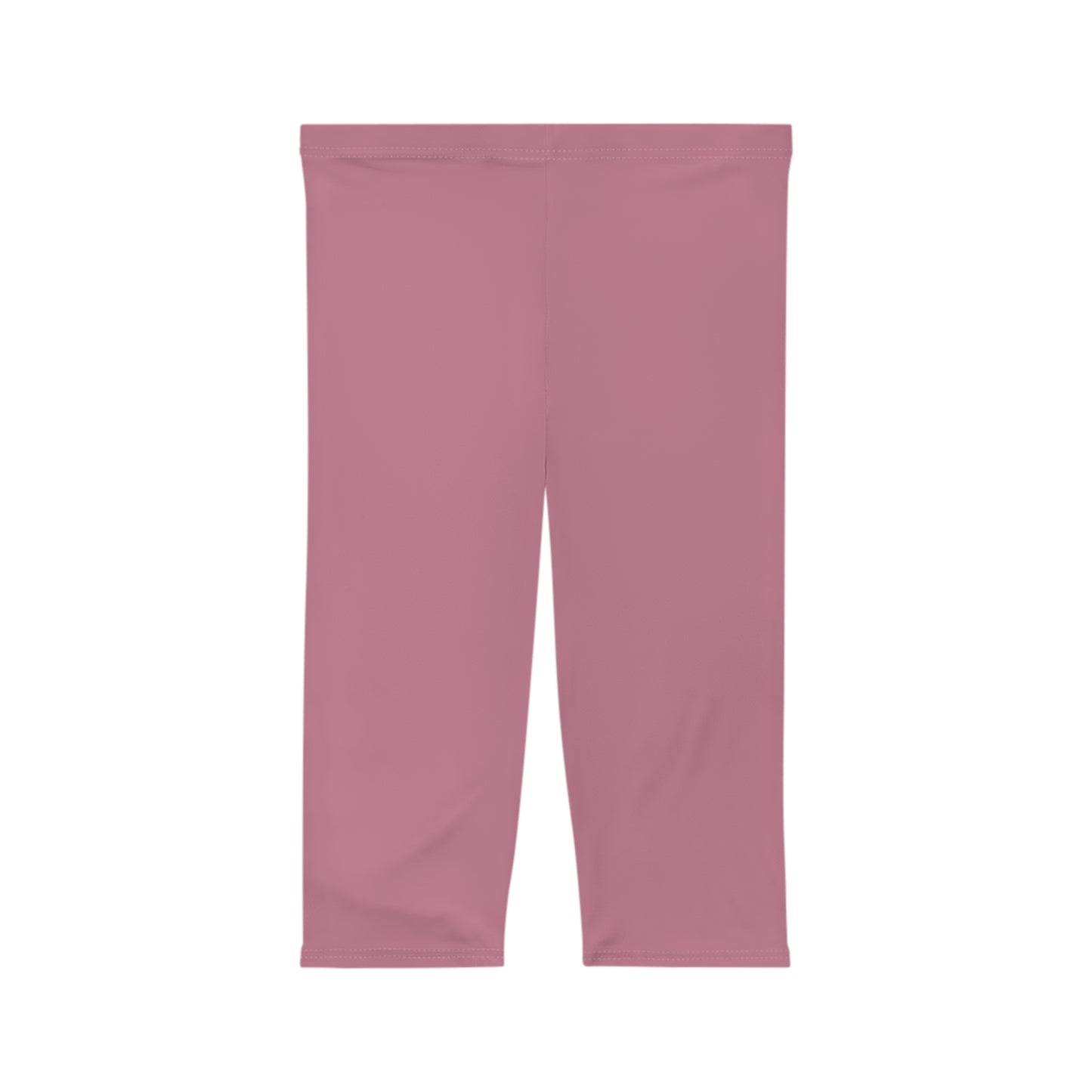 Old Rose Color Women's Brushed Suede Poly Span Casual Capri Leggings XS-2XL