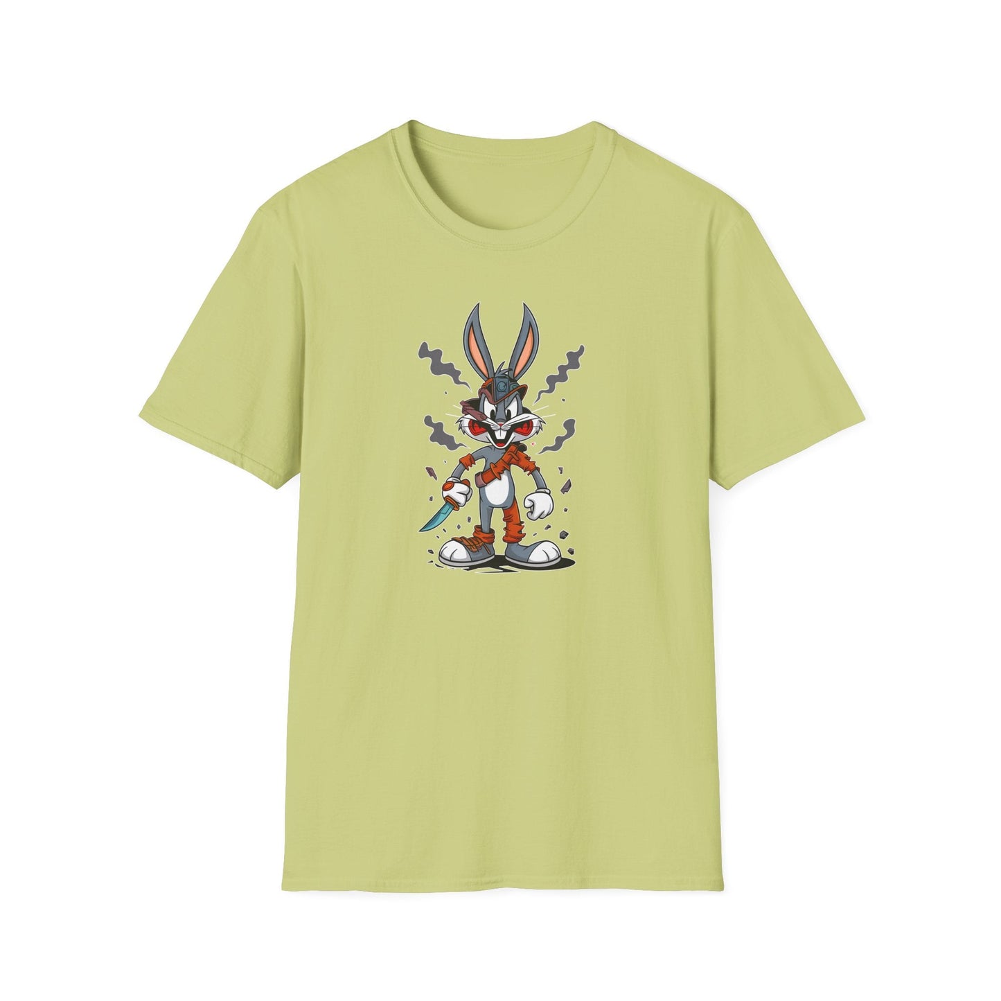 Bugs Bunny T Shirt 100 Percent Ring Spun Cotton Gildan Softstyle Unisex Cartoon Graphic Design