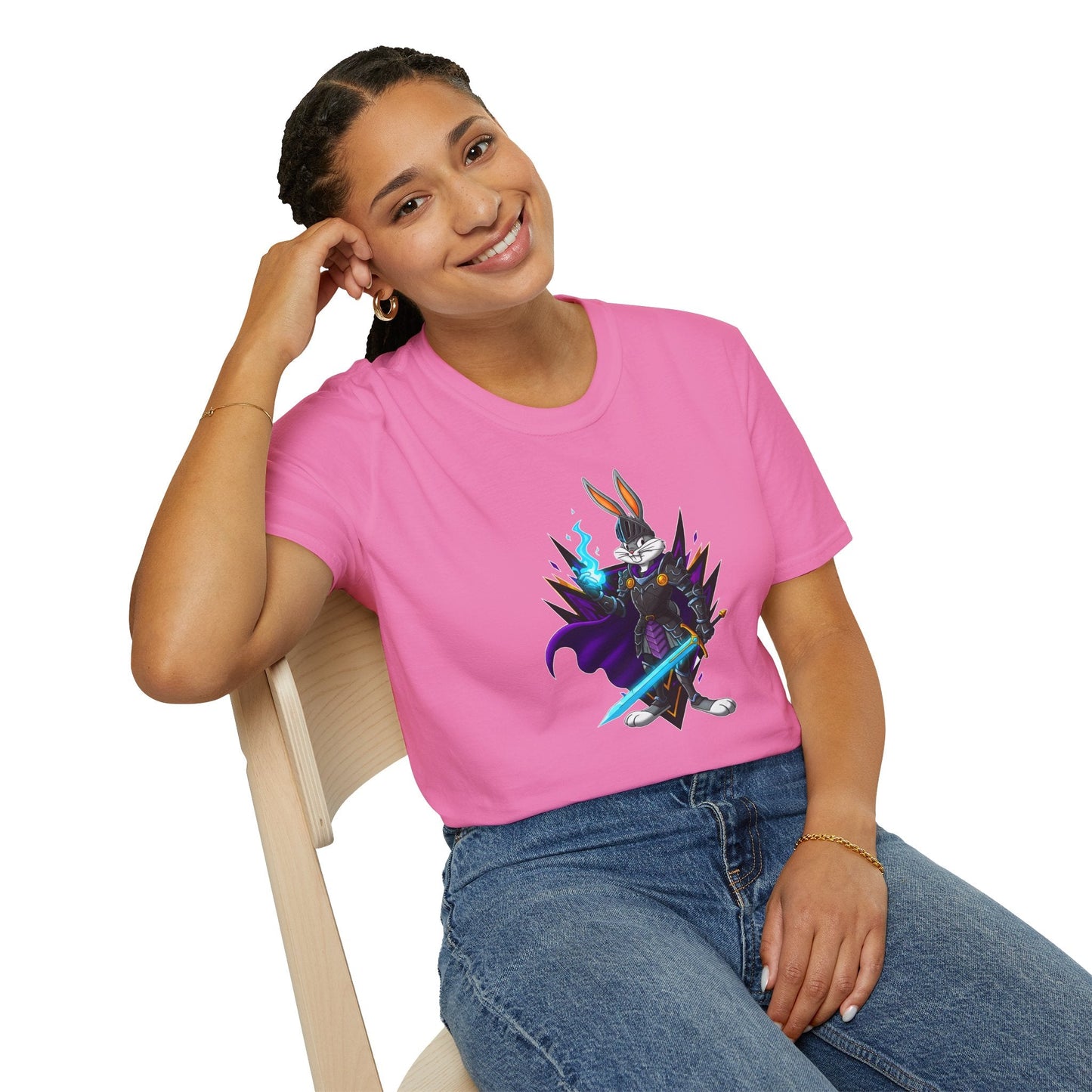 Bugs Bunny Shirt Unisex Gildan Softstyle Tee 100 Percent Cotton Cartoon Graphic Design