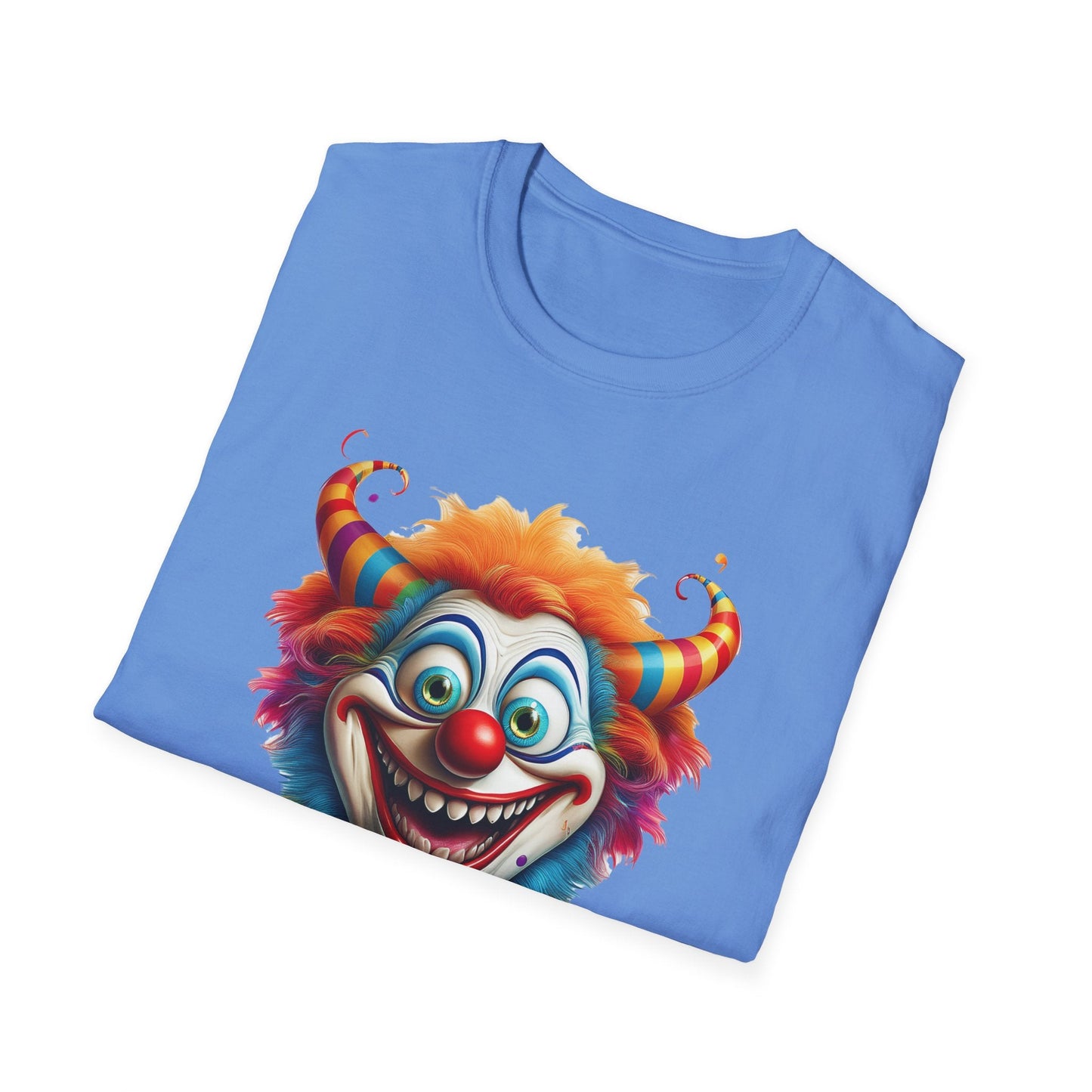 Unisex Clown Shirt Circus Tee Funny Man Shirt Scary Man Shirt Gildan Softstyle 64000